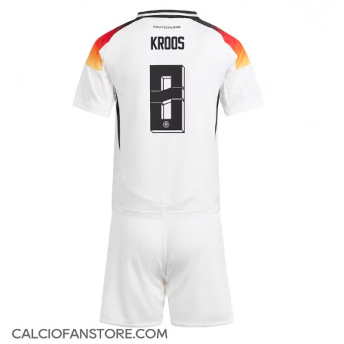 Maglia Calcio Germania Toni Kroos #8 Prima Divisa Bambino Europei 2024 Manica Corta (+ pantaloncini)